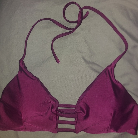 🔥SALE- Ladies mid-peep front & three string ladder back w neck tie Bikini Top - Picture 3 of 4